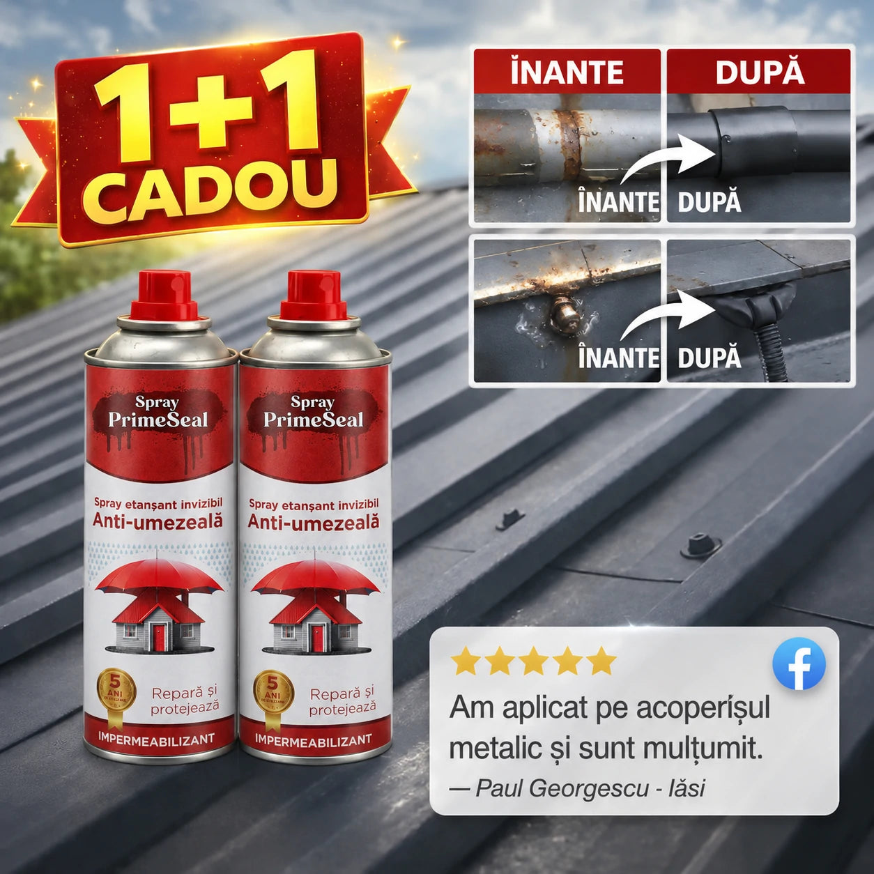 Spray PrimeSeal 450 ml – Soluție Transparentă contra Infiltrațiilor de Apă
