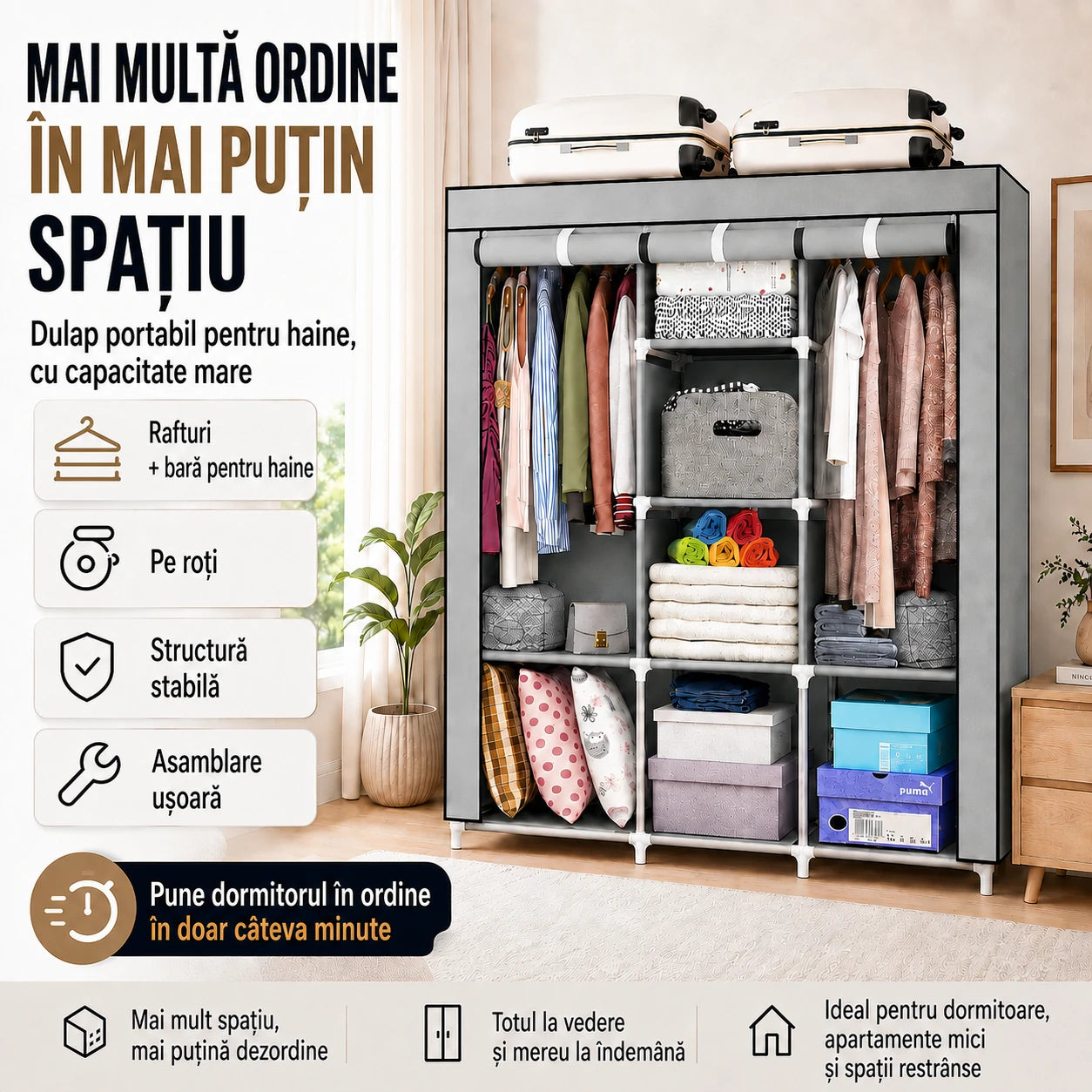 SmartCloset - Dulap complet, montat în câteva minute