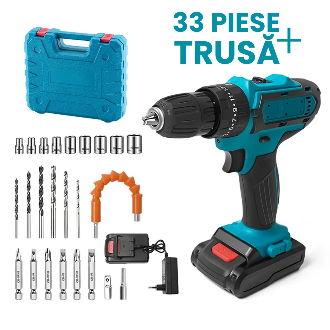 Set Bormașină cu Acumulator - PowerPro