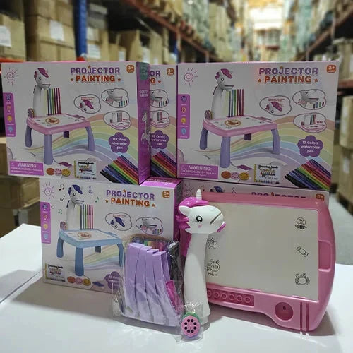 Pașii de utilizare a masuței de desenat cu proiector Creionix