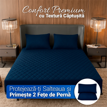 SoftRest - Protector de Saltea Premium cu Microfibră Respirabilă + 2 Fețe | Pentru Saltele Înalte Până la 40cm | Ofertă Specială