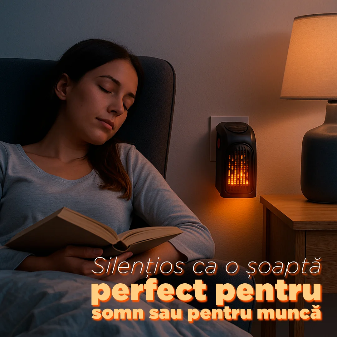 Încălzitor Portabil MiniTherm Pro 400W 110V – Silențios și Economic