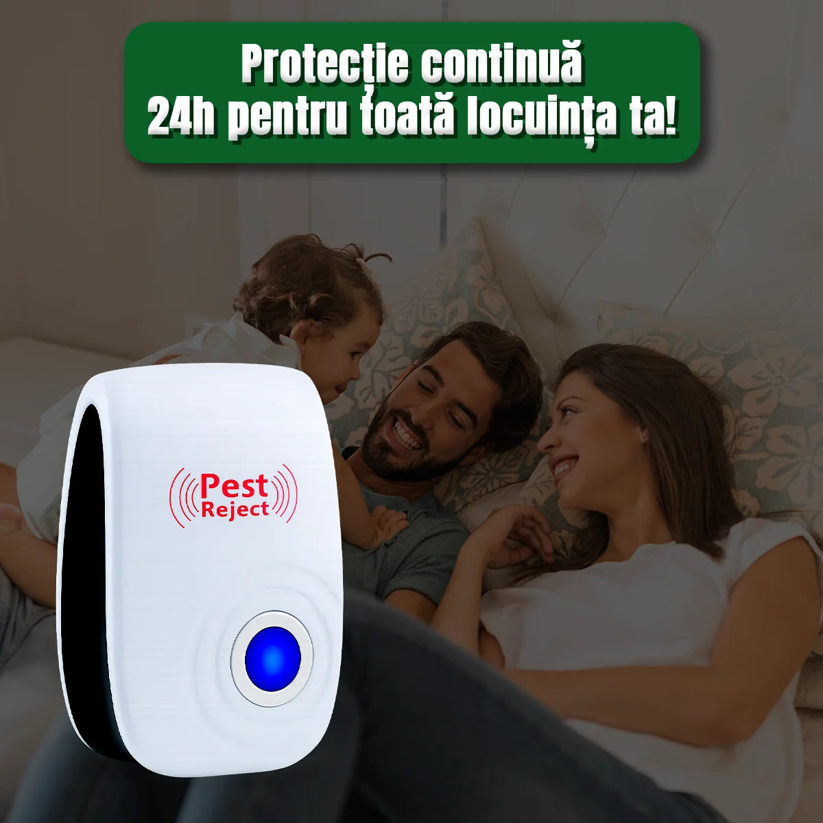 Pest Reject Electric 200 m² – Acțiune invizibilă împotriva dăunătorilor 24 h – Gândaci, șobolani și păianjeni – Ofertă: Primești 2, plătești 1