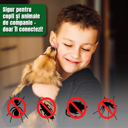 Pest Reject Electric 200 m² – Acțiune invizibilă împotriva dăunătorilor 24 h – Gândaci, șobolani și păianjeni – Ofertă: Primești 2, plătești 1