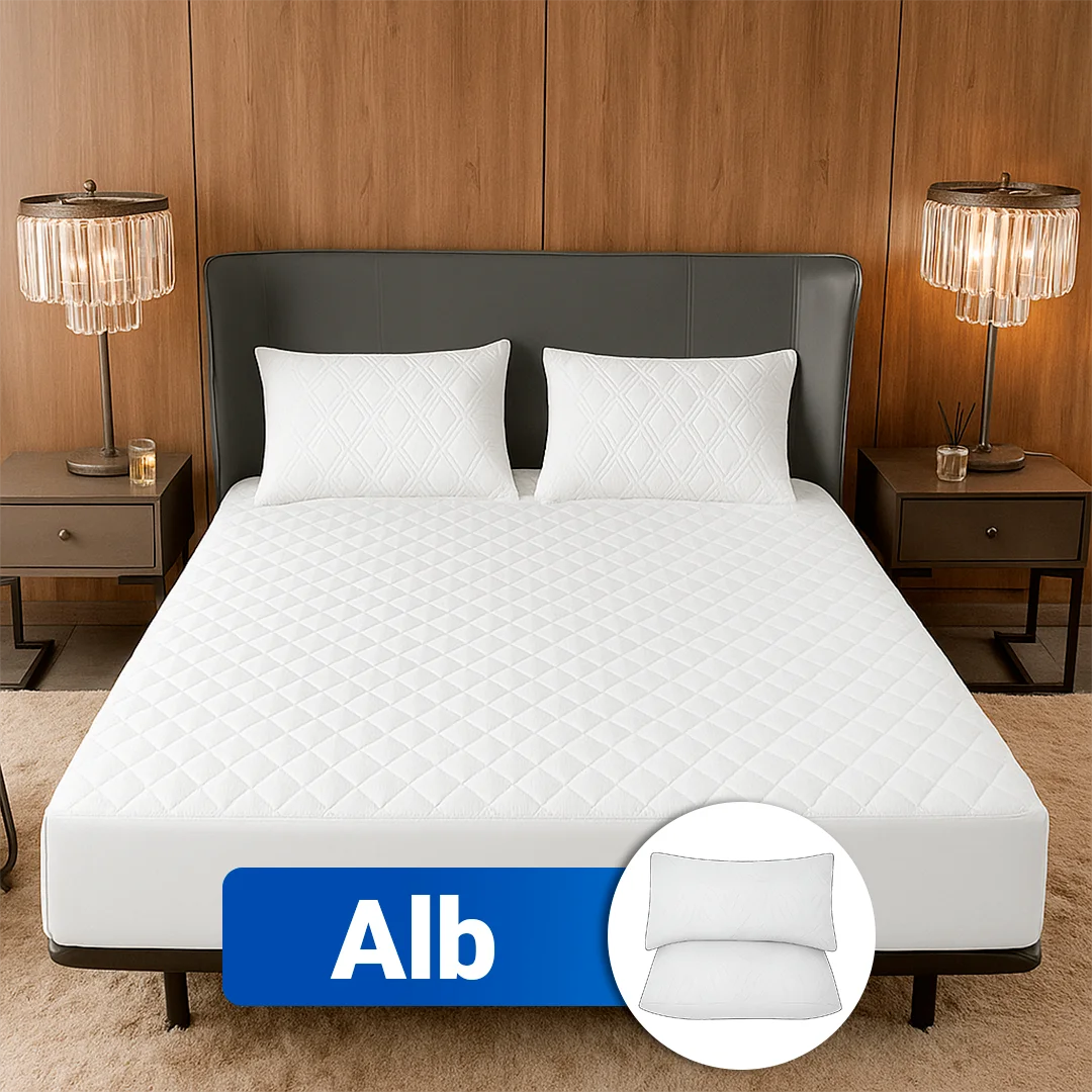 SoftRest - Protector de Saltea Premium cu Microfibră Respirabilă + 2 Fețe | Pentru Saltele Înalte Până la 40cm | Ofertă Specială