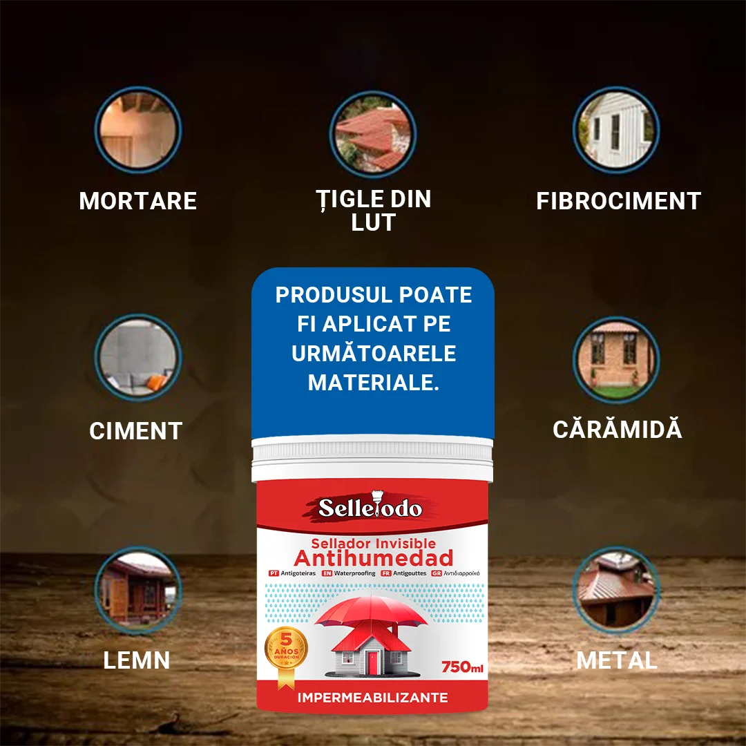 Impermeabilizant EtanșeazăTot 750g – Etanșare Instantanee Împotriva Infiltrațiilor și Umezelii | Utilizare Interioară și Exterioară