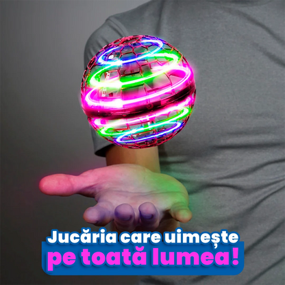 SpinNova Jucărie Zburătoare cu LED și Senzor de Mișcare
