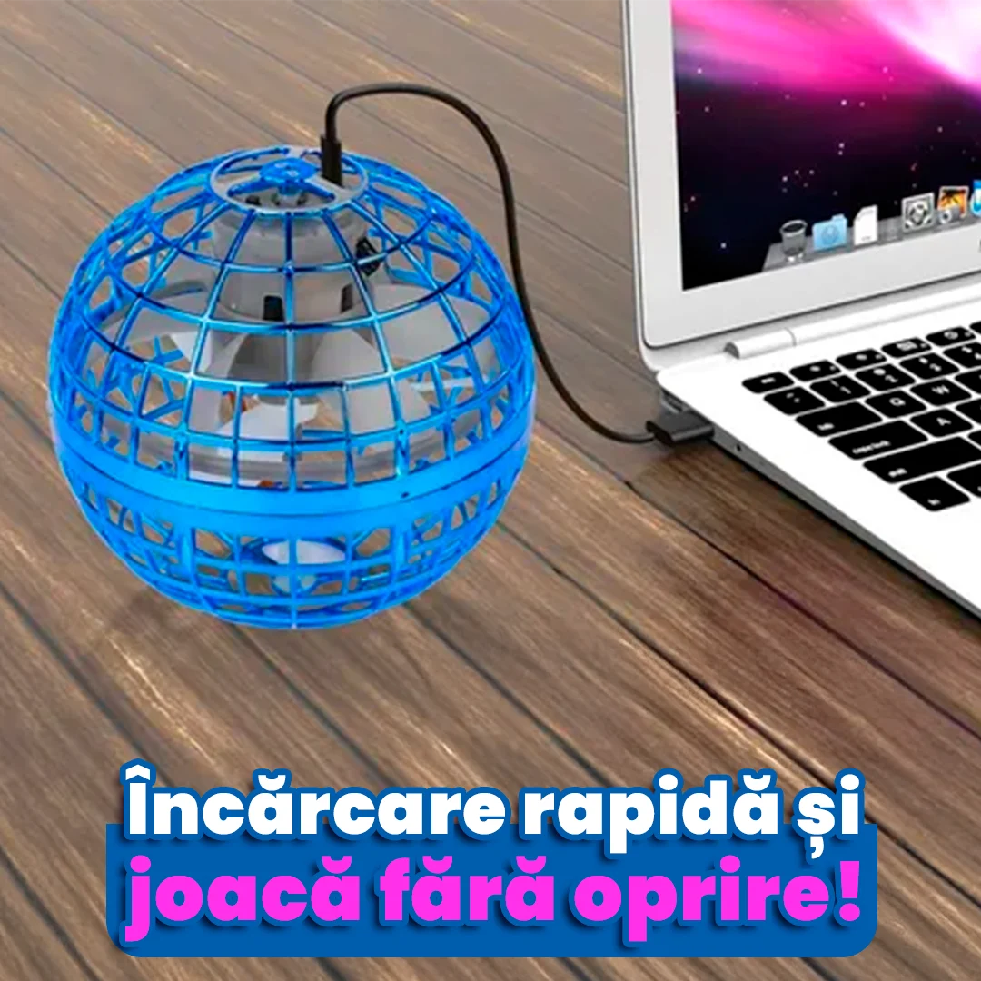 SpinNova Jucărie Zburătoare cu LED și Senzor de Mișcare