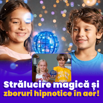 SpinNova – Drone Zburător cu LED și Control prin Senzor de Mișcare