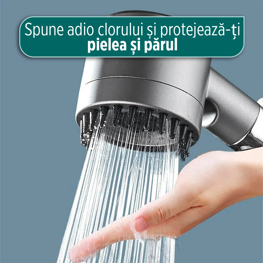 HidroSpa Max – Duș cu 10 Moduri, Presiune Mare și Filtru în 15 Etape pentru Apă Curată