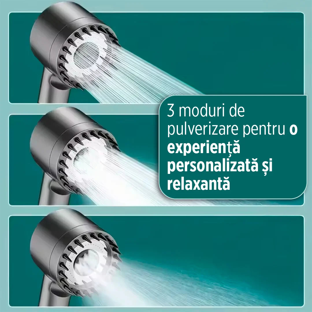 HidroSpa Max – Duș cu 10 Moduri, Presiune Mare și Filtru în 15 Etape pentru Apă Curată