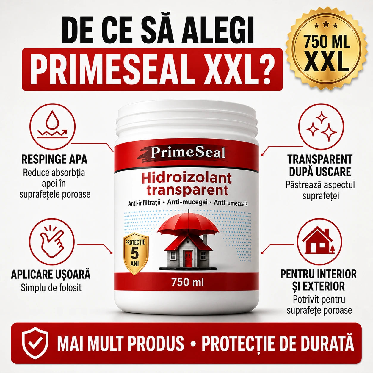 PrimeSeal XXL 750 ml – Plătești 300 ml și primești 450 ml GRATIS